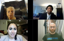 Clockwise from upper left: Dr. Beverly Scott, Bakari Height, Danny Pearlstein, and Jenna Fortunati.