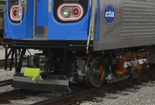 Wheels on a 7000-series railcar. Photo: CTA