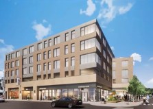 Rendering of the new building.