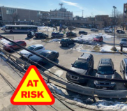 Detail from the NIMBY flier. Won't somebody think of the cars?