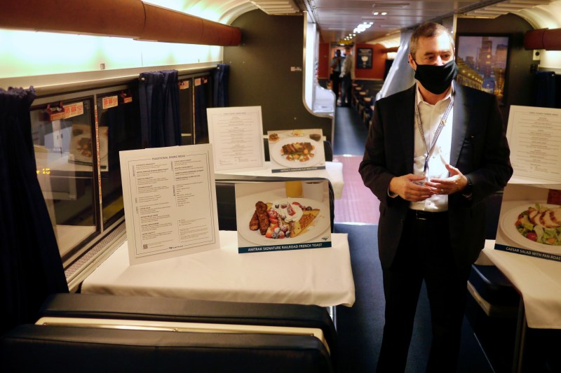 An Amtrak employee describes the return of formal dining.