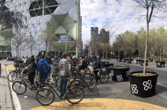 A superblock in Barcelona. Superblocks integrate physical activity and mobility in everyday life. Photo: Abigail Chen