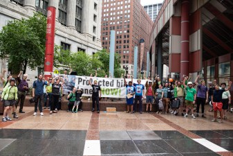 Participants at Friday's rally. Photo: ATA