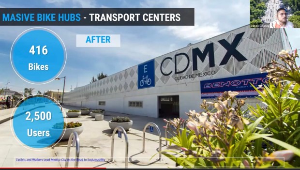 Completed Bike Hub in Mexico City.