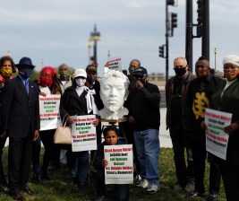 A Black Heroes Matter rally for DuSable Drive. Photo: BHM