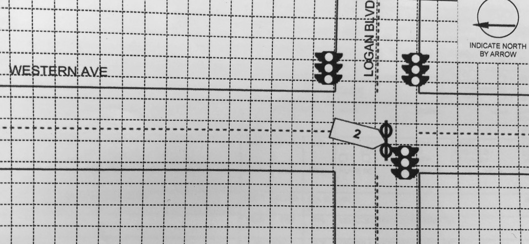 Diagram of the collision from the crash report.