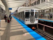 The new Washington-Wabash 'L' station opened in 2017. The Senate infrastructure bill funds new transit projects like this, but includes no money for day-to-day operations. Photo: John Greenfield