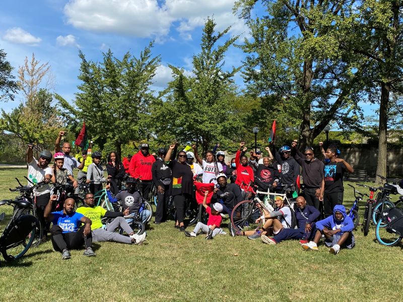 Riders at the lakefront. Photo: Mia Park