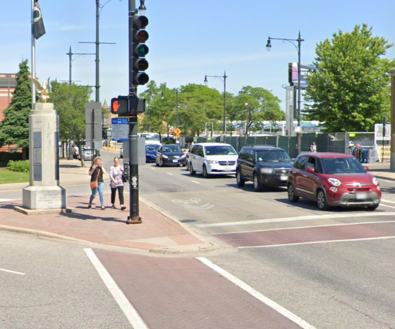 The 4900 block of North Milwaukee, where Friday's victim was struck. Image: Google Maps