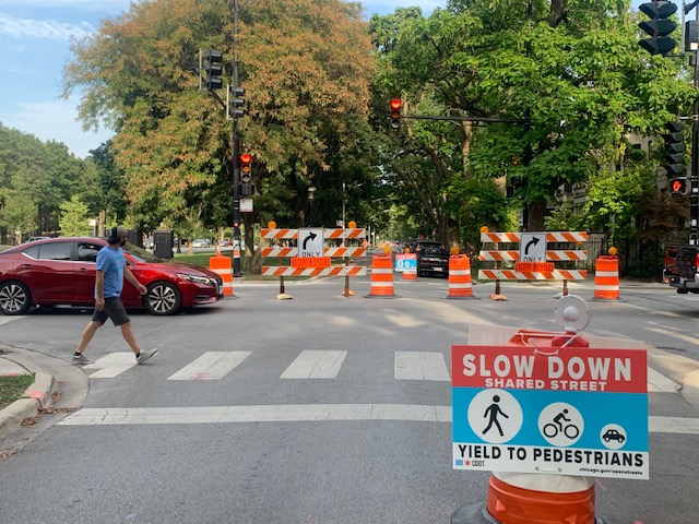 Barricades at Logan and California. Photo: Sharon Hoyer