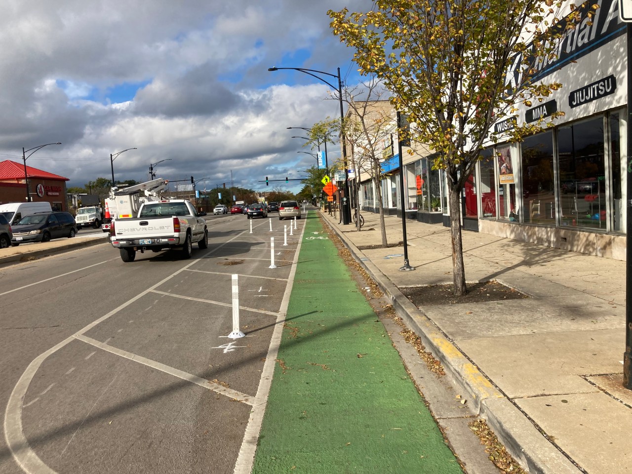 New posts on Clark Street. Photo: John Greenfield