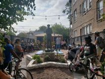 The ride concluded at La Crucifixión de Don Pedro Mural Garden. Photo: Aasia Mohammad Castañeda