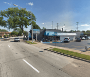 There are lots of lots, like this one at the Frosty Penguin, along Busse Highway on the stretch where IDOT wants to strip parking. Image: Google Maps