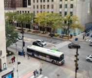 A CTA bus on Chicago's Michigan Avenue. Photo: John Greenfield