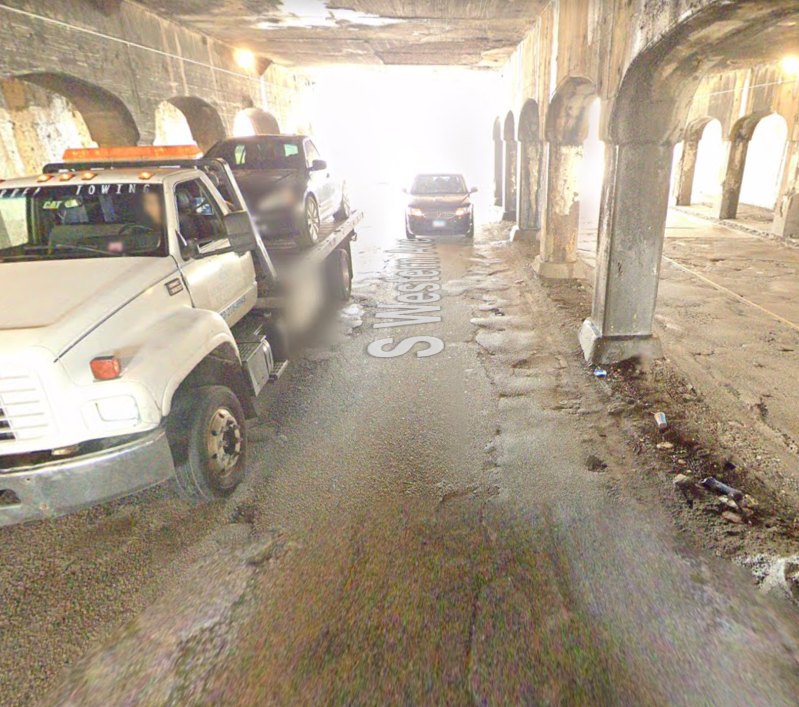The horrific conditions of the viaduct before the rehab. Image: Google Maps