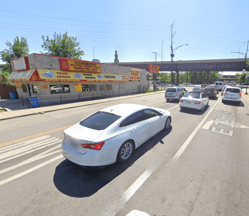 Looking west towards 79th/Stony Island/South Chicago. Image: Google Maps