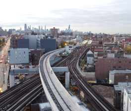 Aerial view of the Belmont Flyover. Photo: Flickr user Jacob G.