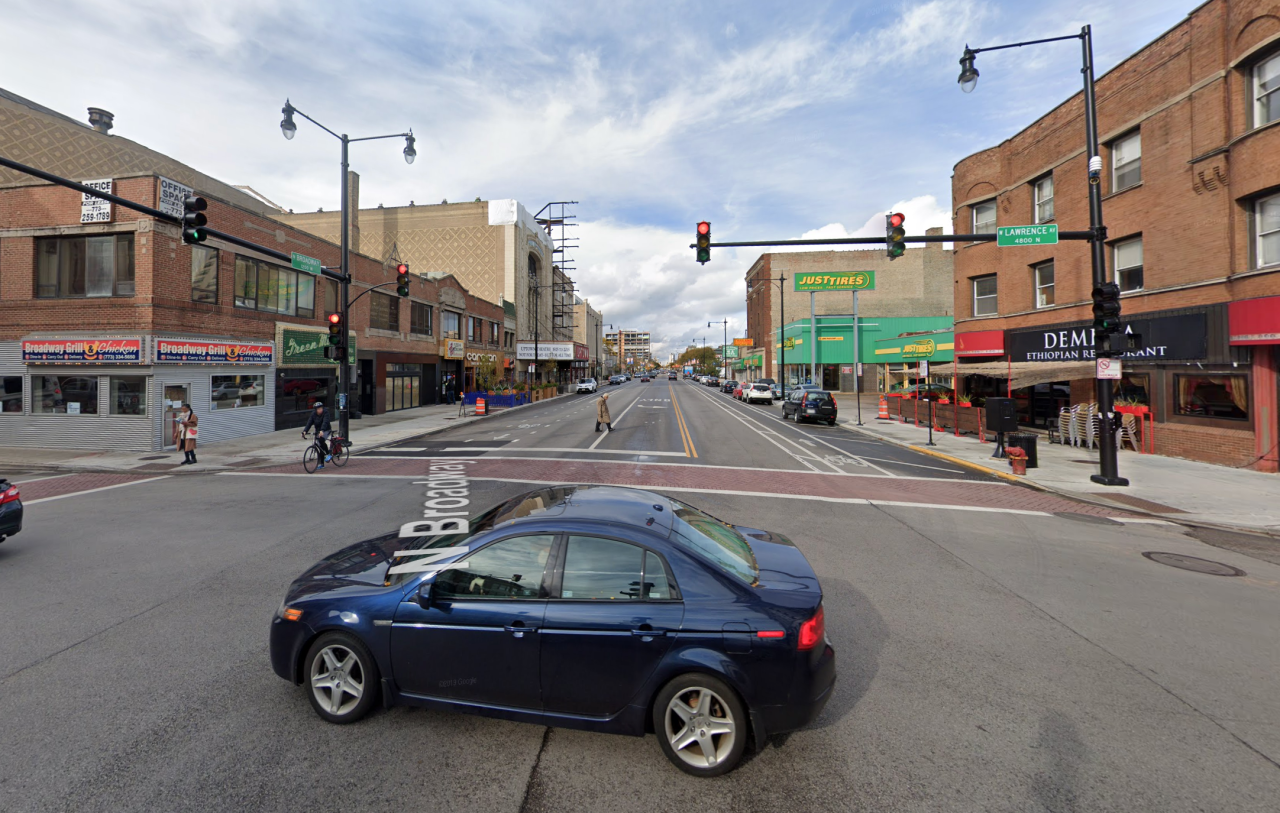 Lawrence and Broadway, looking north. Image: Google Maps