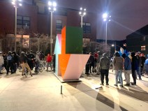 The memorial in the Damen Avenue plaza of the Bloomingdale Trail. Photo: Sharon Hoyer