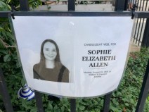 Image of Sophie Allen at the crash site. Photo: John Greenfield