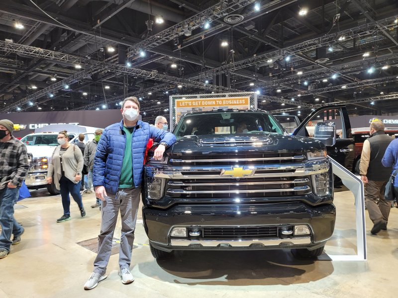 The new Chevrolet Silverado at the Chicago Auto Show. The front end is nearly as tall as an adult. Photo: Al Di Zenzo