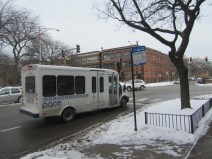 A Pace paratransit bus in Chicago's Rogers Park neighborhood. Photo: Igor Studenkov