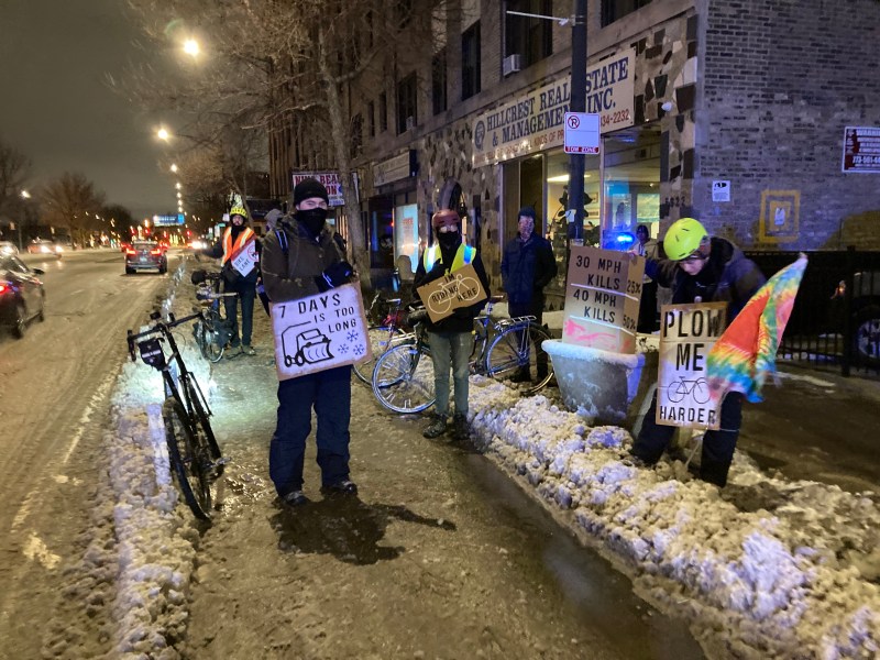 Last night's rally. Photo: John Greenfield