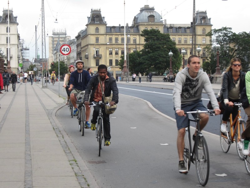 Copenhagen's Nørrebrogade, said to be the busiest bike street in the Western World.