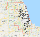 Here's where you can expect horrible traffic congestion and lots of noxious exhaust emissions on Thursday morning in Chicago and suburban Cook County. Image: John Greenfield via Google Maps