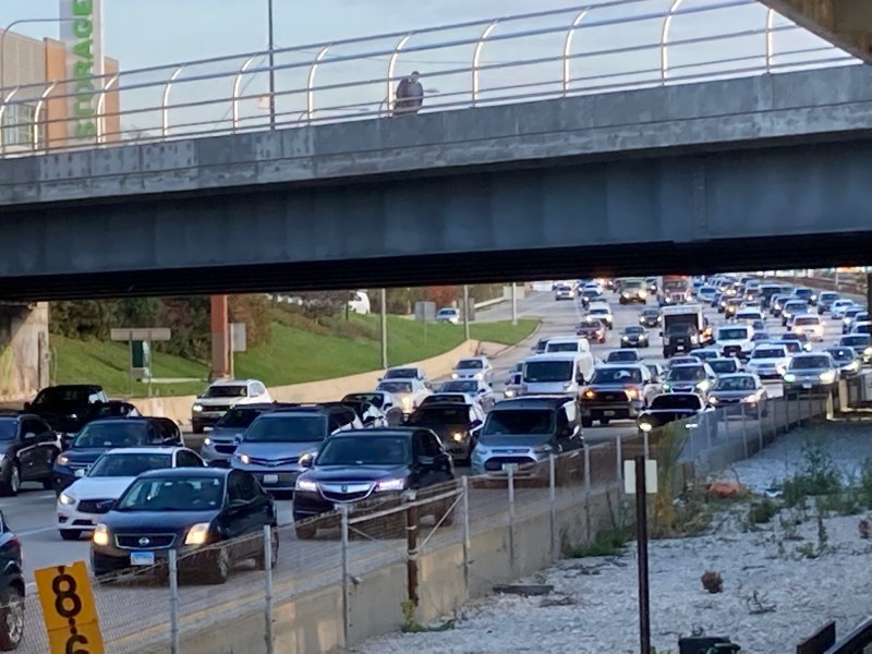 A traffic jam on the Kennedy Expressway. The City Council just voted to use your tax money to fund more of this. Photo: John Greenfield