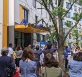 The unveiling of Lucy Gonzalez Parsons Apartments on Friday. Photo: Erin Rensink