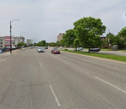 The 6800 block of South Stony Island in South Shore, where a driver fatally struck  Deborah Renee Jones, 67.