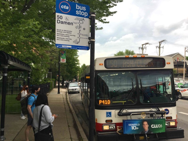 A #50 Damen Avenue bus. Photo: Kevin Monahan