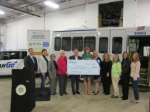 A giant check representing the $200,000 grant from Pace to Lake County create a county-wide Dail-A-Ride system. Photo: Igor Studenkov