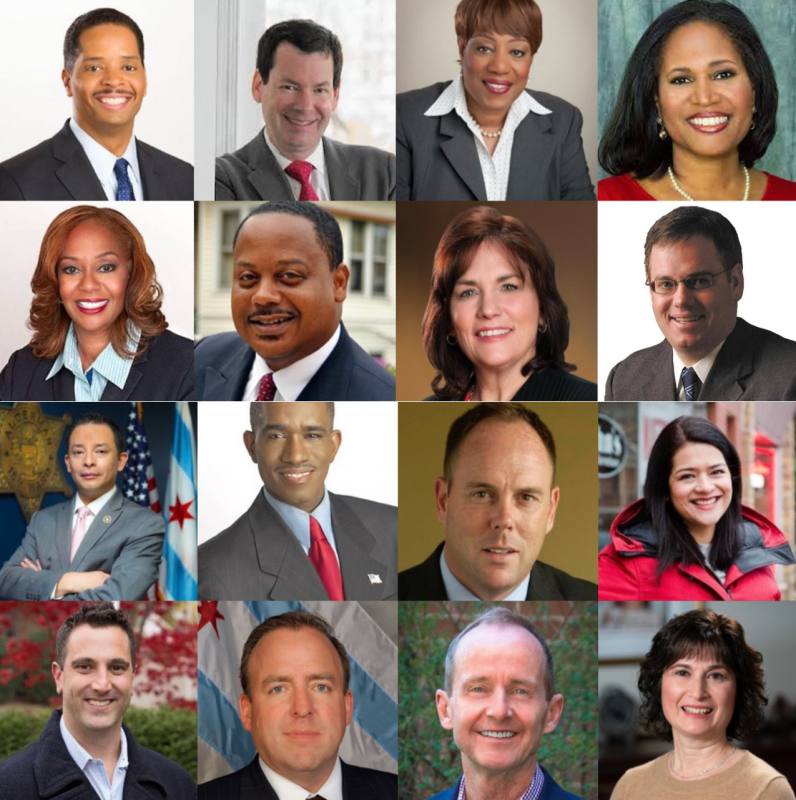 The 16 alderpersons who voted in committee to allow drivers to speed by up to 9 mph over the limit with impunity.