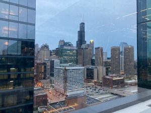 Downtown Chicago, as seen from a West Loop high-rise. Photo: John Greenfield