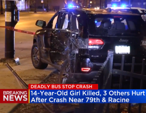 The aftermath of the crash. Image: CBS Chicago