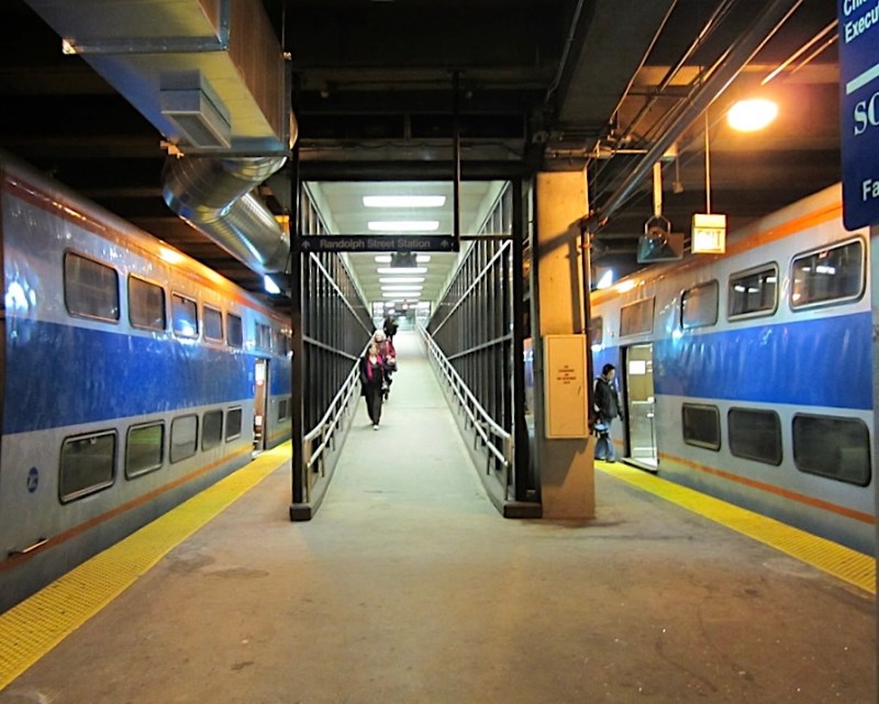 Metra Electric District trains at Millennium Station. Photo: John Greenfield