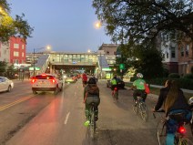 The House Music Ride heads towards Daley's Restaurant, Chicago's oldest eatery, and the Cottage Grove Green Line station. Photo: John Greenfield