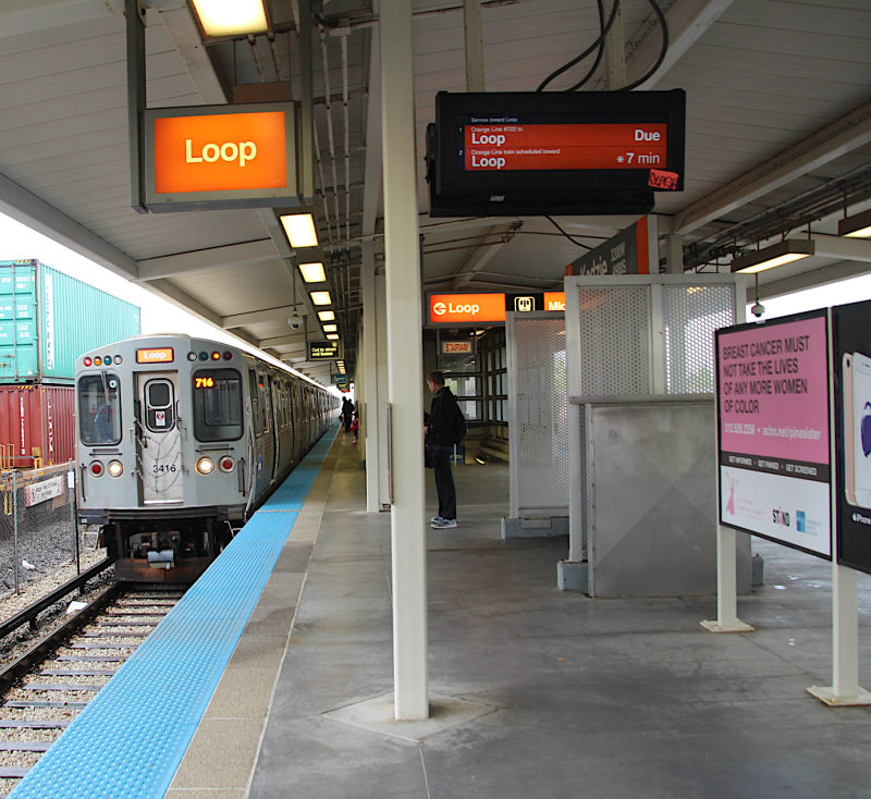 The Kedzie Orange Line stop. Photo: Jeff Zoline
