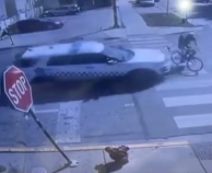 Screenshot of the video an instant before impact.